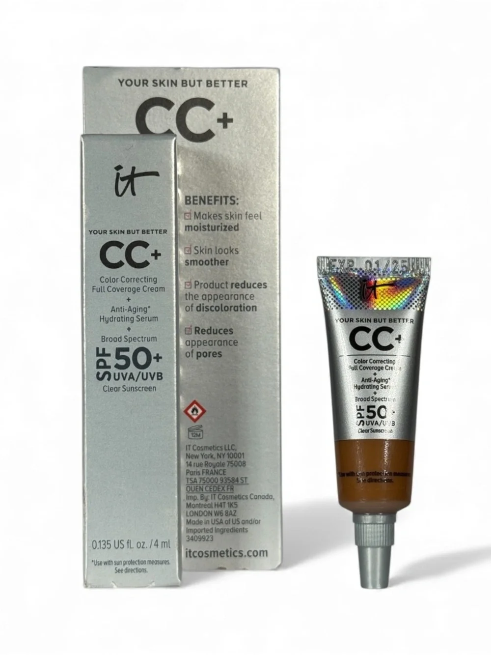 LOT OF 10 It Cosmetics CC + Color Correcting Cream Spf50 0.135 floz Neutral Rich